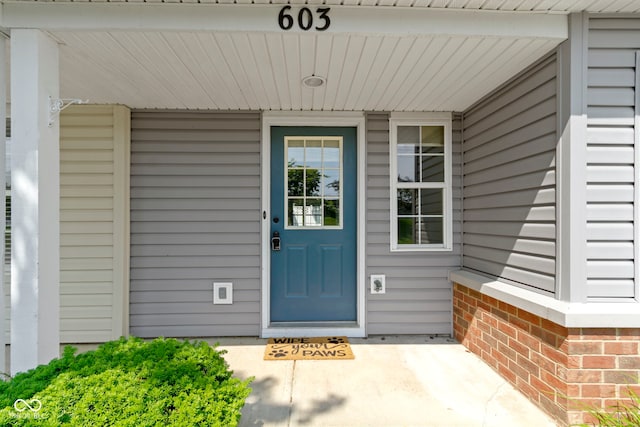 603 Daviess Dr, Westfield, IN 46074 - doorway to property featuring a porch