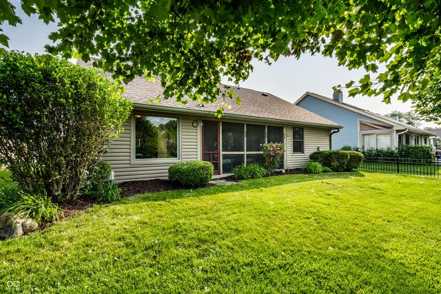 8223 Thoroughbred Run, Indianapolis, IN 46256 - back of property with roof with shingles