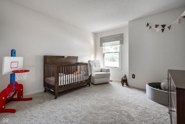 8223 Thoroughbred Run, Indianapolis, IN 46256 - carpeted bedroom featuring a crib and baseboards