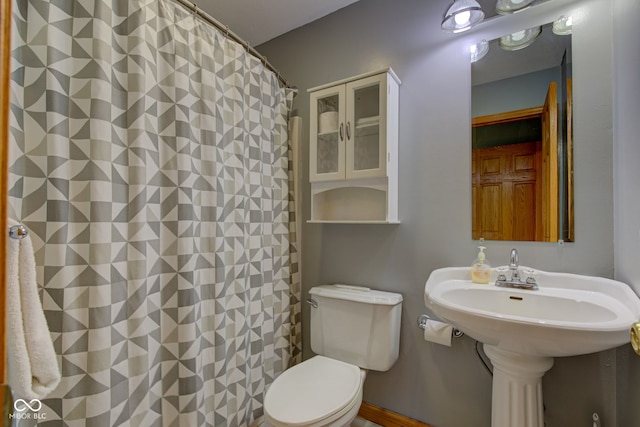 8371 N 400 W, Fairland, IN 46126 - full bathroom with toilet and curtained shower