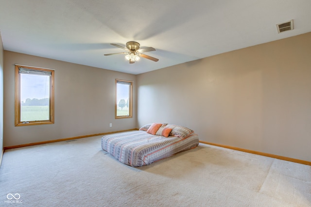 8371 N 400 W, Fairland, IN 46126 - carpeted bedroom featuring baseboards and ceiling fan