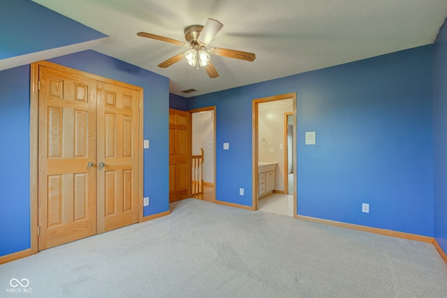 8371 N 400 W, Fairland, IN 46126 - unfurnished bedroom with baseboards, a closet, and carpet floors