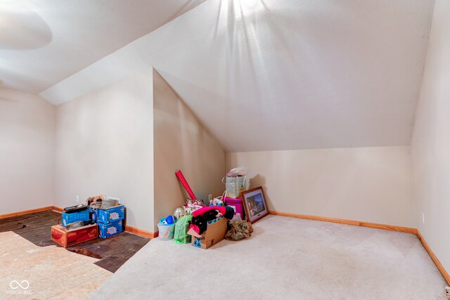 8371 N 400 W, Fairland, IN 46126 - game room featuring lofted ceiling and baseboards
