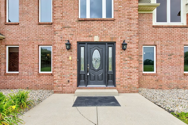 8371 N 400 W, Fairland, IN 46126 - doorway to property with brick siding