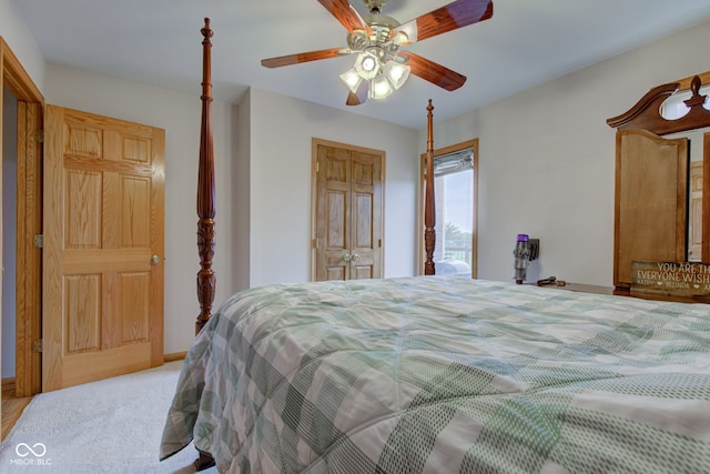 8371 N 400 W, Fairland, IN 46126 - carpeted bedroom with ceiling fan