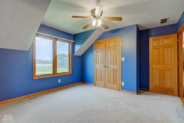 8371 N 400 W, Fairland, IN 46126 - unfurnished bedroom featuring baseboards, carpet, ceiling fan, and a closet