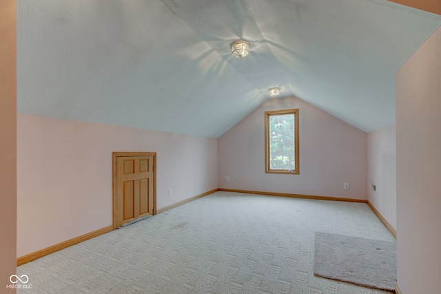 8371 N 400 W, Fairland, IN 46126 - additional living space featuring carpet floors, lofted ceiling, and baseboards