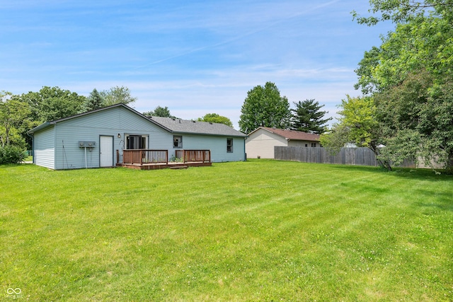 5380 Collett Dr E, Camby, IN 46113 - back of property featuring a wooden deck