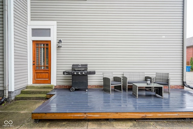 1512 Bellefontaine St, Indianapolis, IN 46202 - deck with area for grilling and entry steps