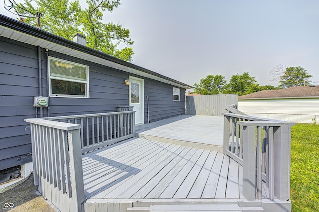 3414 Ferncliff Ave, Indianapolis, IN 46227 - view of wooden deck