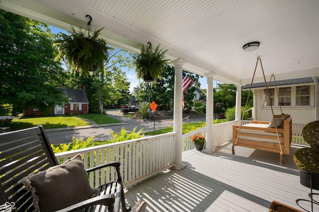 22 N Bolton Ave, Indianapolis, IN 46219 - view of wooden porch