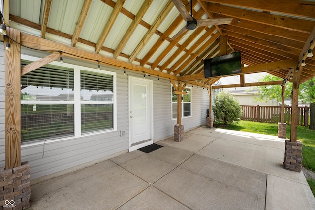 1412 Huntzinger Blvd, Pendleton, IN 46064 - view of patio featuring ceiling fan