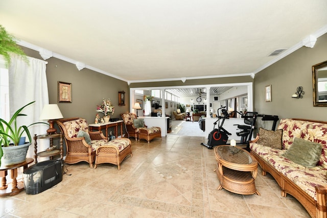 1910 Ivy Dr, Anderson, IN 46011 - living area featuring ornamental molding