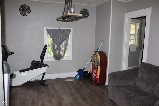 2232 Fairview St, Anderson, IN 46016 - office area with wood finished floors and baseboards