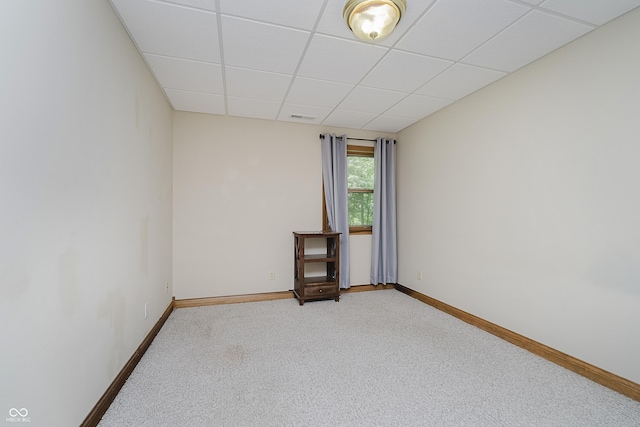 815 Copperfield Ln, Danville, IN 46122 - empty room with a paneled ceiling and light colored carpet
