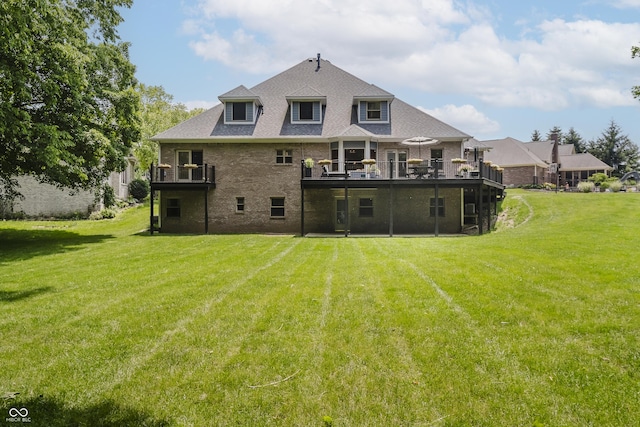 815 Copperfield Ln, Danville, IN 46122 - back of property with a yard, roof with shingles, and brick siding