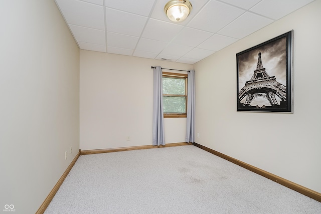 815 Copperfield Ln, Danville, IN 46122 - spare room featuring a drop ceiling and carpet floors