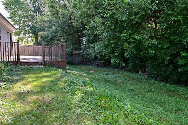 9237 Ogden Dunes Ct, Camby, IN 46113 - view of yard featuring a wooden deck