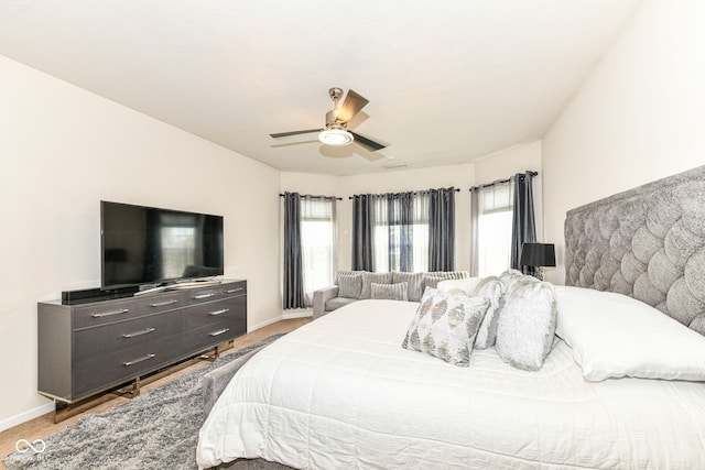 15097 Thoroughbred Dr, Fishers, IN 46040 - carpeted bedroom featuring a ceiling fan and baseboards