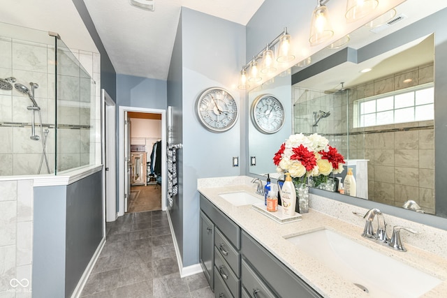 15097 Thoroughbred Dr, Fishers, IN 46040 - bathroom with a walk in shower, double vanity, and a walk in closet