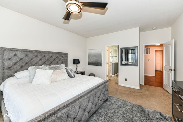 15097 Thoroughbred Dr, Fishers, IN 46040 - carpeted bedroom featuring ceiling fan and baseboards