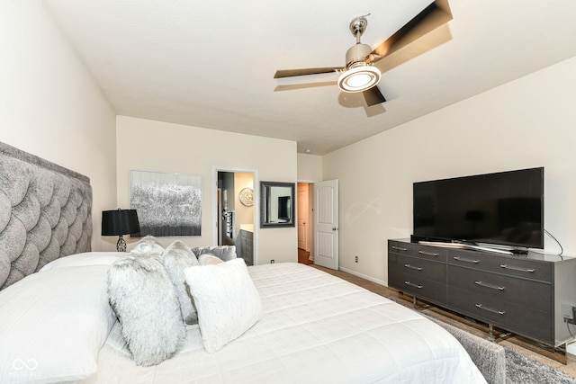 15097 Thoroughbred Dr, Fishers, IN 46040 - bedroom featuring ceiling fan and connected bathroom