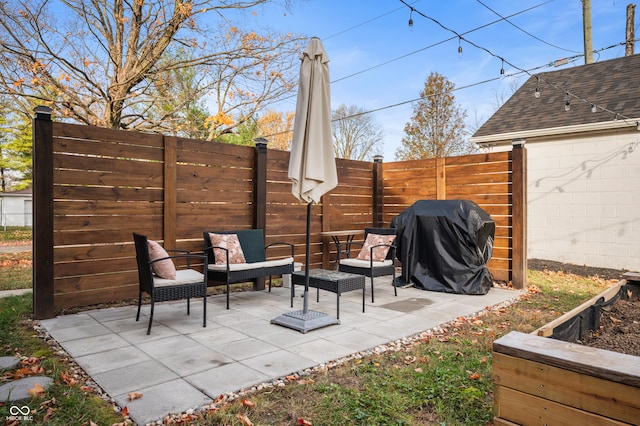 6640 E Washington St, Indianapolis, IN 46219 - view of patio with grilling area