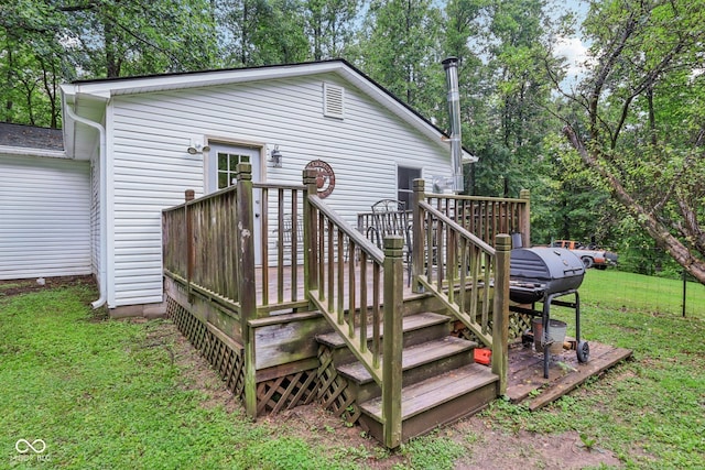 2640 S Silcox Rd, Paragon, IN 46166 - deck with a lawn and grilling area