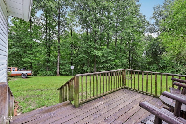 2640 S Silcox Rd, Paragon, IN 46166 - wooden deck with a yard