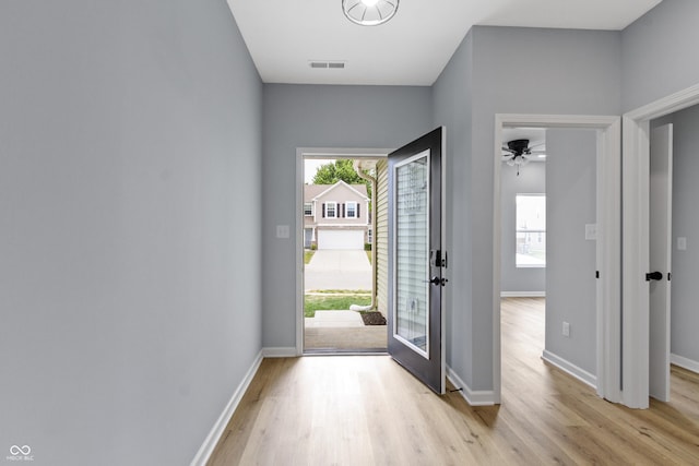 8355 Fieldfare Way, Indianapolis, IN 46237 - entryway with light wood-style flooring, plenty of natural light, and baseboards