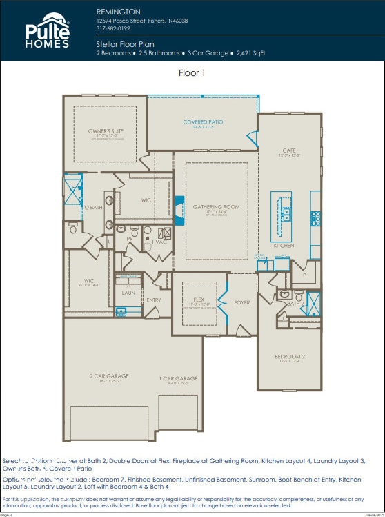 12594 Pasco St, Fishers, IN 46038 - property floor plan