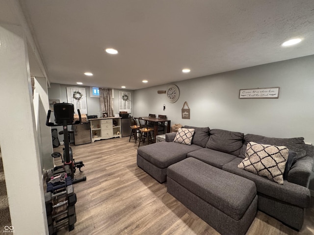 537 N 17th St, Noblesville, IN 46060 - living area with wood finished floors and recessed lighting