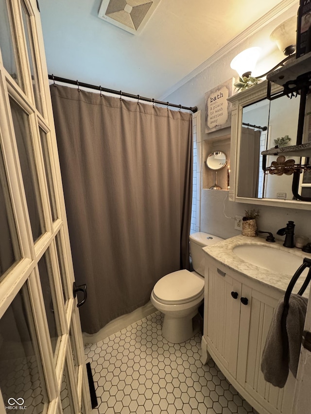 537 N 17th St, Noblesville, IN 46060 - bathroom featuring vanity, tile patterned flooring, and curtained shower