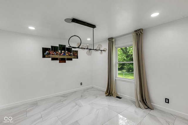 3141 Citadel Ct, Indianapolis, IN 46268 - unfurnished dining area with recessed lighting and baseboards
