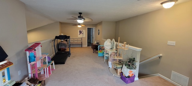 4232 Parliament Way, Avon, IN 46123 - game room with carpet floors and a ceiling fan