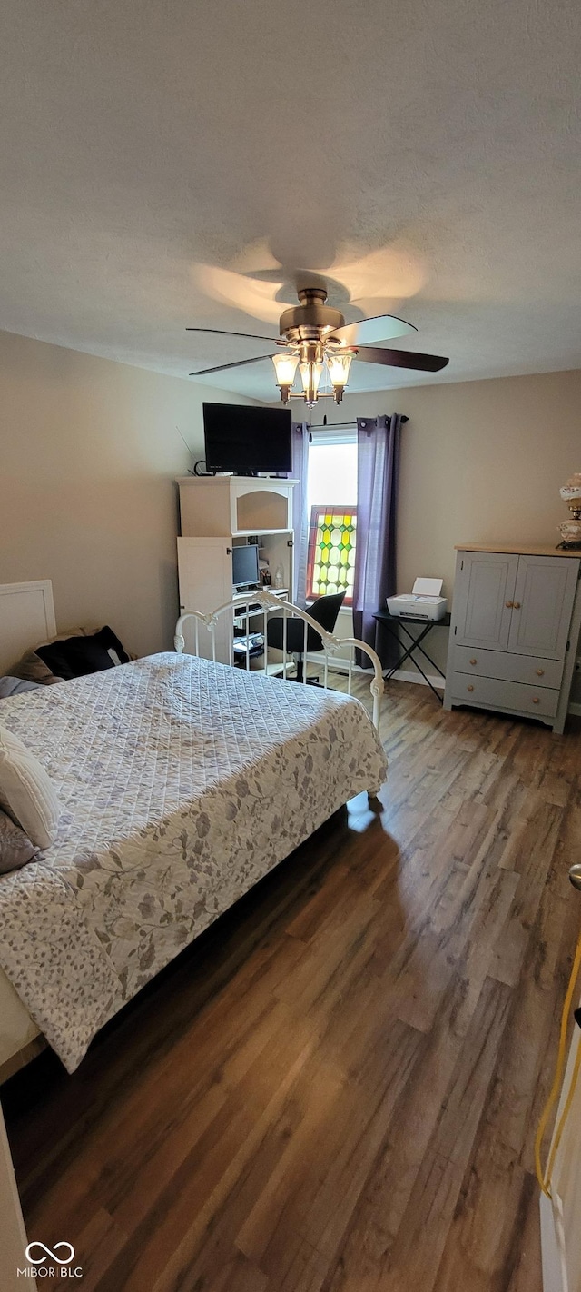 4232 Parliament Way, Avon, IN 46123 - bedroom with wood finished floors and ceiling fan
