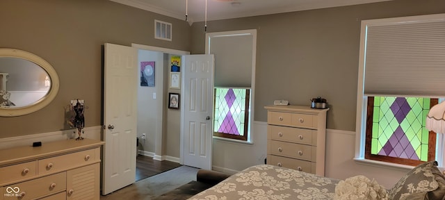 4232 Parliament Way, Avon, IN 46123 - bedroom featuring ornamental molding, baseboards, and wood finished floors