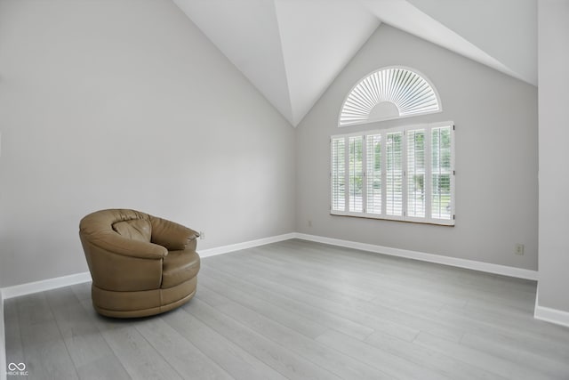 10410 Trillium Ct, Noblesville, IN 46060 - unfurnished room featuring wood finished floors, lofted ceiling, and baseboards