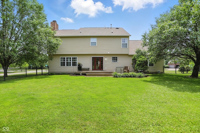 10410 Trillium Ct, Noblesville, IN 46060 - rear view of property with a chimney and a patio