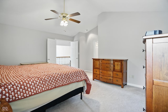 10410 Trillium Ct, Noblesville, IN 46060 - bedroom with lofted ceiling, carpet floors, baseboards, and ceiling fan