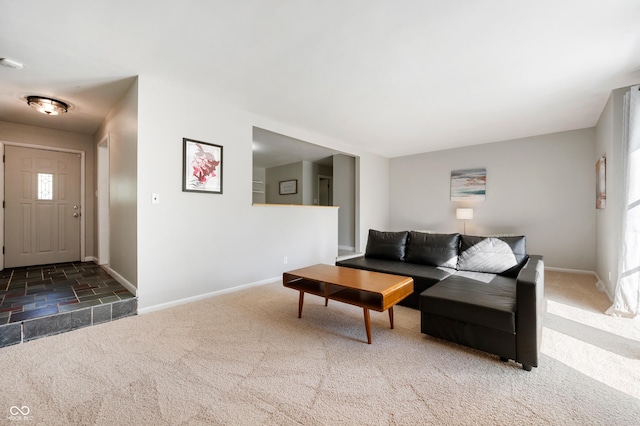 1325 Alimingo Dr, Indianapolis, IN 46260 - carpeted living area featuring baseboards