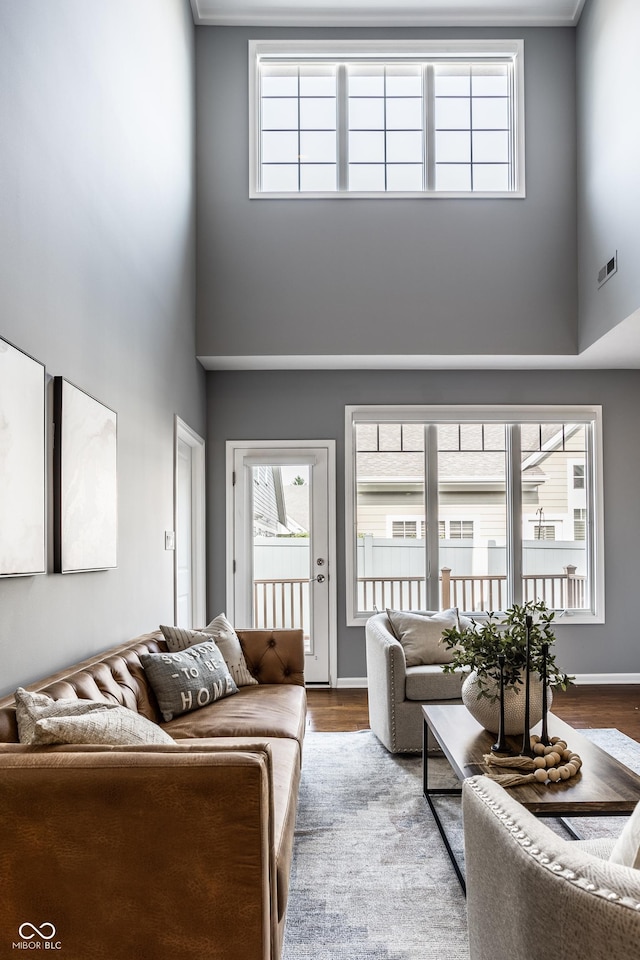 478 Firefly Ln, Carmel, IN 46032 - living room with a towering ceiling and wood finished floors