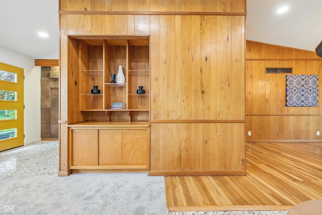6704 Hoover Rd, Indianapolis, IN 46260 - detailed view of wood walls and recessed lighting