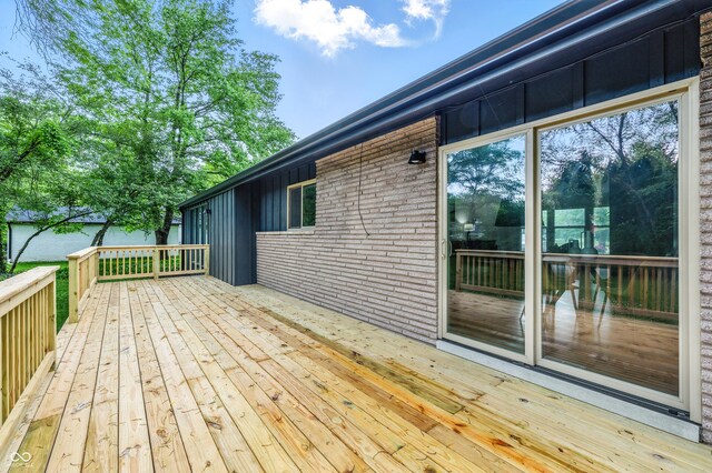 6704 Hoover Rd, Indianapolis, IN 46260 - view of wooden deck