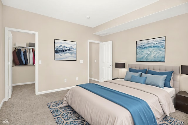 13528 Cuppertino Ln, Carmel, IN 46074 - bedroom featuring a spacious closet and carpet flooring