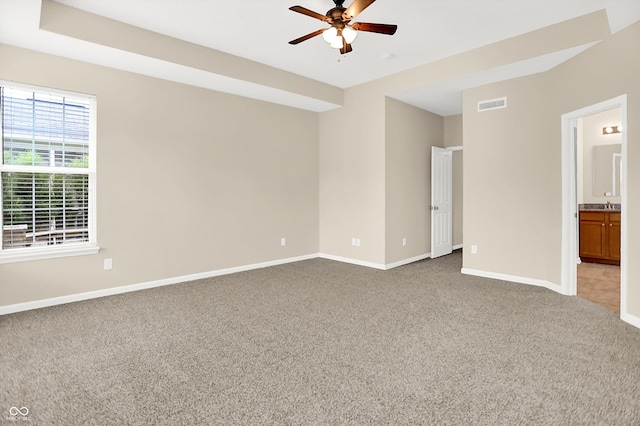 13528 Cuppertino Ln, Carmel, IN 46074 - carpeted empty room featuring ceiling fan and baseboards