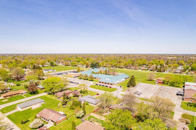 3215 E 10th St, Anderson, IN 46012 - aerial perspective of suburban area with a tree filled landscape