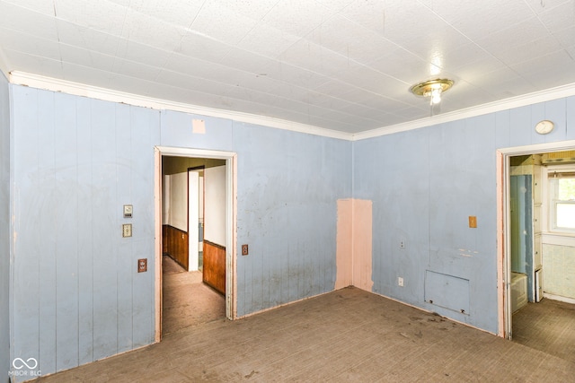 2009 S L St, Elwood, IN 46036 - empty room featuring ornamental molding and wooden walls