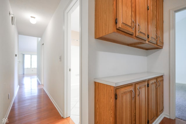 4462 Carya Sq, Columbus, IN 47201 - hallway featuring light wood finished floors and baseboards