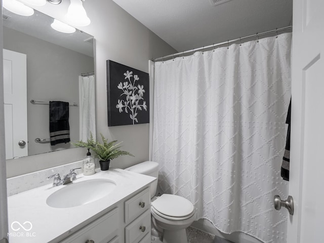 5684 Autumn Trl, Brownsburg, IN 46112 - bathroom featuring toilet, vanity, and a shower with curtain